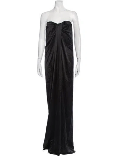 Pre-owned Heirlome Silk Long Dress In Black