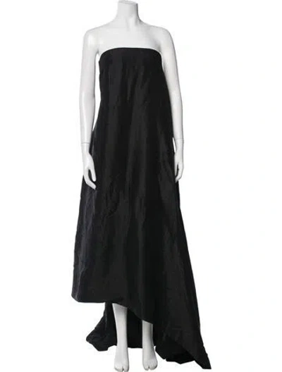 Pre-owned Heirlome Silk Long Dress In Black