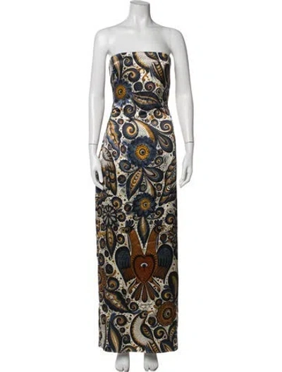 Pre-owned Heirlome Silk Long Dress In Blue