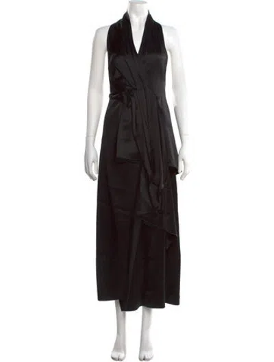 Pre-owned Heirlome Silk Long Dress W/ Tags In Black