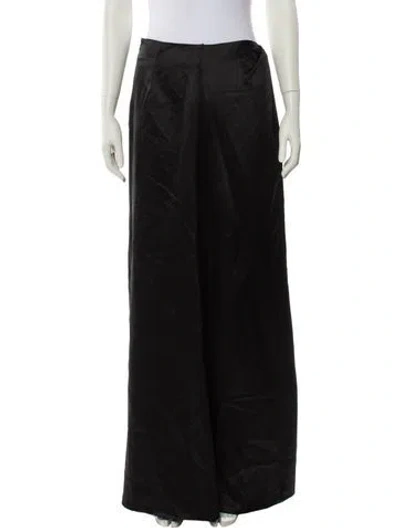 Pre-owned Heirlome Silk Long Skirt In Black