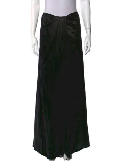 Pre-owned Heirlome Silk Long Skirt W/ Tags In Black