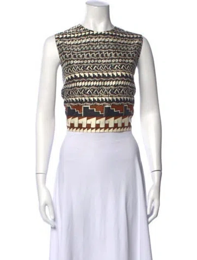 Pre-owned Heirlome Silk Patterned Top In Multicolor