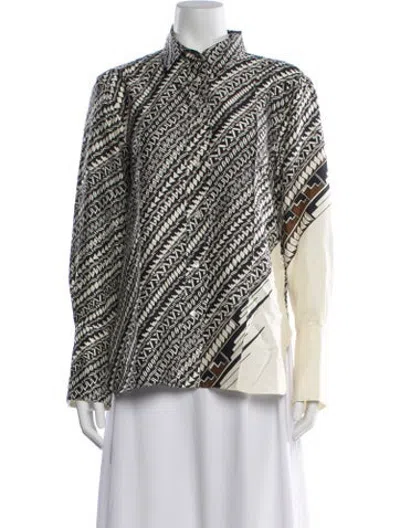 Pre-owned Heirlome Silk Printed Top In Multicolor