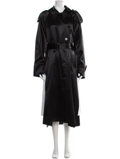Pre-owned Heirlome Silk Trench Coat In Black