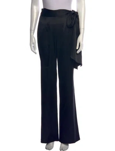 Pre-owned Heirlome Silk Wide Leg Pants In Black