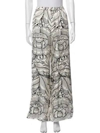 Pre-owned Heirlome Silk Wide Leg Pants In Neutrals