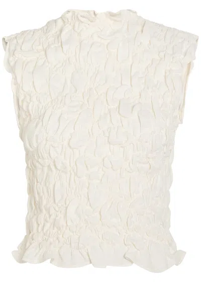 Heirlome Sloane Gathered Silk Top In White