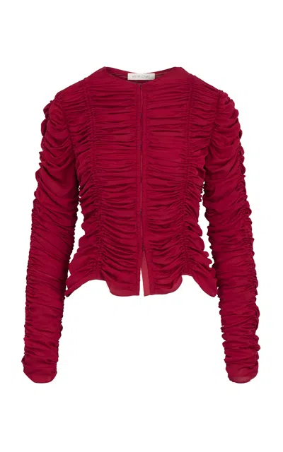Heirlome Solana Silk Top In Red
