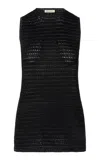 Heirlome Stevie Crewneck Silk Top In Black