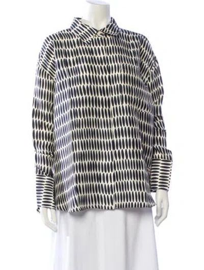 Pre-owned Heirlome Striped Long Sleeve Button-up Top In Multi