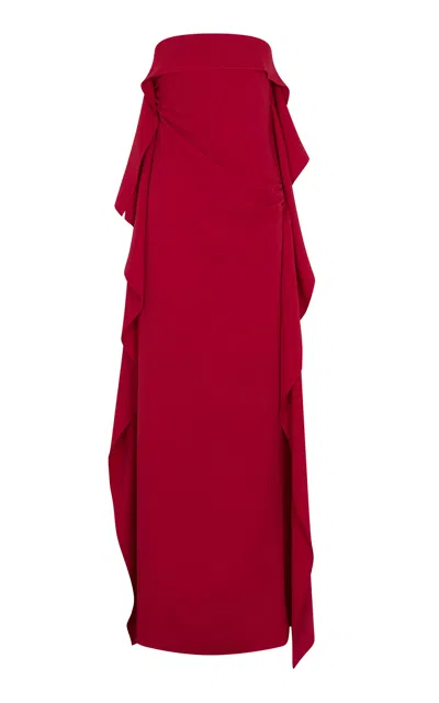 Heirlome Sylvie Silk Maxi Dress In Red