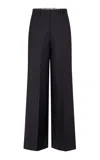 Heirlome Valentina Wool-silk Trousers In Gray