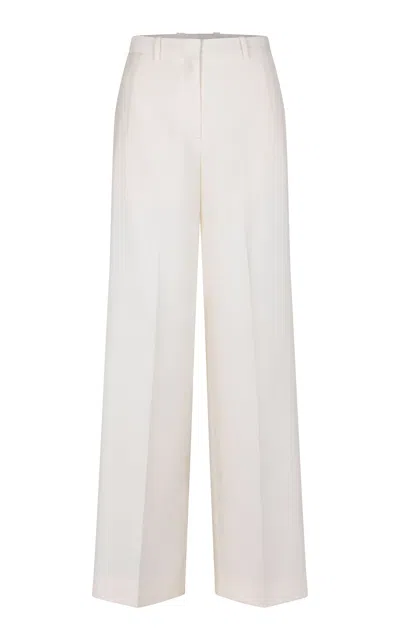 Heirlome Valentina Wool-silk Trousers In White