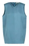 Heirlome Valerie Top In Dupioni In Blue