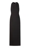 Heirlome Vera Sleeveless Wool-silk Maxi Dress In Black
