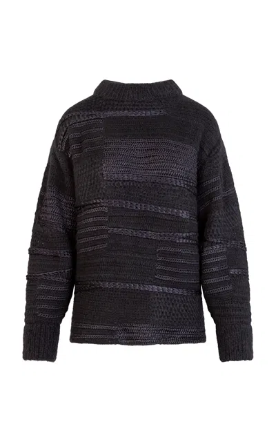 Heirlome Vida Oversized Silk-cashmere Sweater In Black