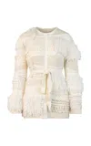 Heirlome Vida Textured-knit Cardigan In Ivory