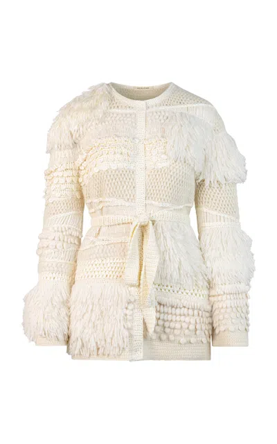 Heirlome Vida Textured-knit Cardigan In Ivory