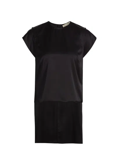 Heirlome Women's Athena Layered Silk Cape Top In Black