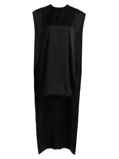 Heirlome Women's Athena Silk Cape-detail Minidress In Black