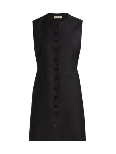 Heirlome Women's Danielle Wool-blend Button-front Minidress In Black