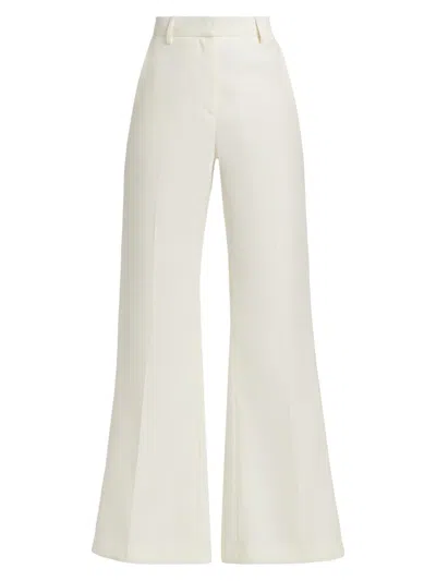 Heirlome Women's Leyva Wool-silk Flared Pants In White