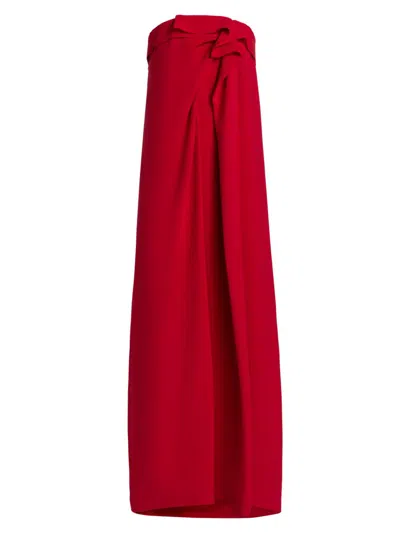 Heirlome Women's Manuela Silk Strapless Gown In Red
