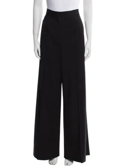 Pre-owned Heirlome Wool Wide Leg Pants In Black
