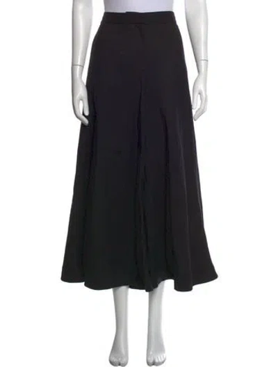 Pre-owned Heirlome Wool Wide Leg Pants In Black
