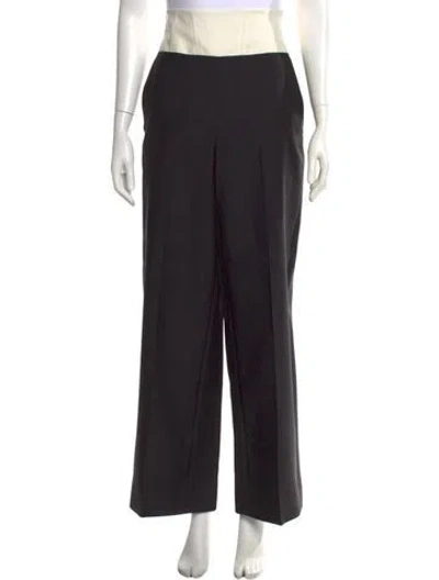 Pre-owned Heirlome Wool Wide Leg Pants W/ Tags In Black