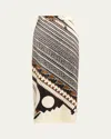 Heirlome X Alex Jurado Lexi Geometric Silk Midi Skirt