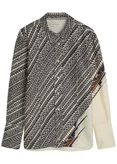 Heirlome X Alex Jurado Printed Silk Shirt In Multi