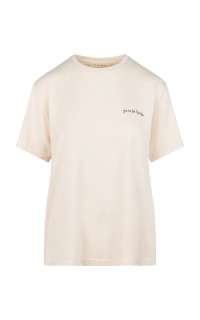 Heirlome Ya No Le Llores Silk T-shirt In White