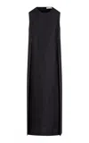 Heirlome Zoey Side-split Silk Top In Black