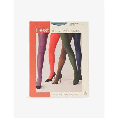 Heist Studios Womens Dark Teal The Sixty Colour Opaque 60 Denier Tights In Multi
