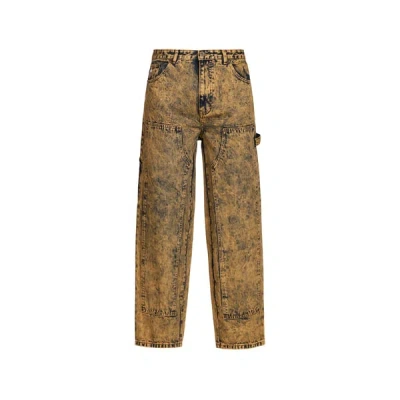 Helas Caps Pantalon Délavé En Coton Mélangé In Brown