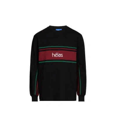 Helas Caps T-shirt À Manches Longues En Coton In Black