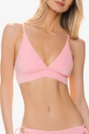 Helen Jon Banded Bikini Top In Pink
