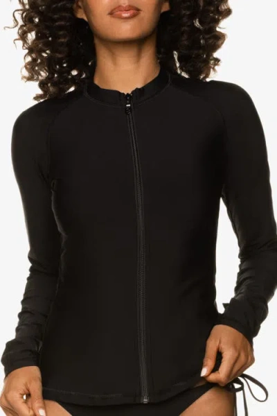Helen Jon Beach Break Rash Guard Upf 50+ In Black