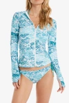 Helen Jon Beach Break Rash Guard Upf 50+ In Blue