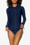 Helen Jon Beach Break Rash Guard Upf 50+ In Navy