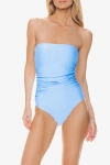 Helen Jon Classic Bandeau One-piece In Blue