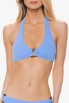 Helen Jon Shell Halter In Blue