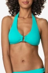 Helen Jon D/dd Tortoise Halter In Textured Seafoam Aqua