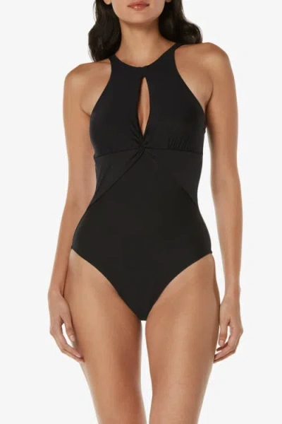 Helen Jon High Neck One-piece In Black