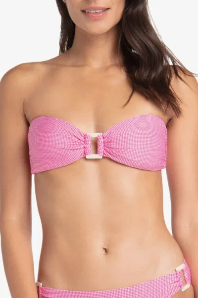 Helen Jon Hook Back Tortoise Bandeau In Pink