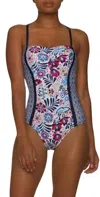 Helen Jon Island One-piece Bikini In Heavenly In Multi