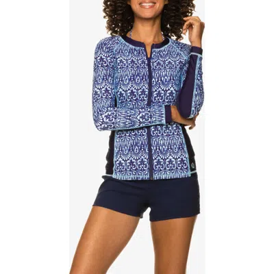 Helen Jon Island Rash Guard Upf 50+ In Blue