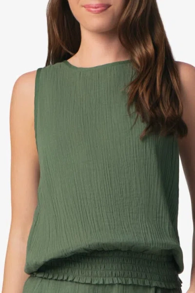 Helen Jon Island Sleeveless Top In Green